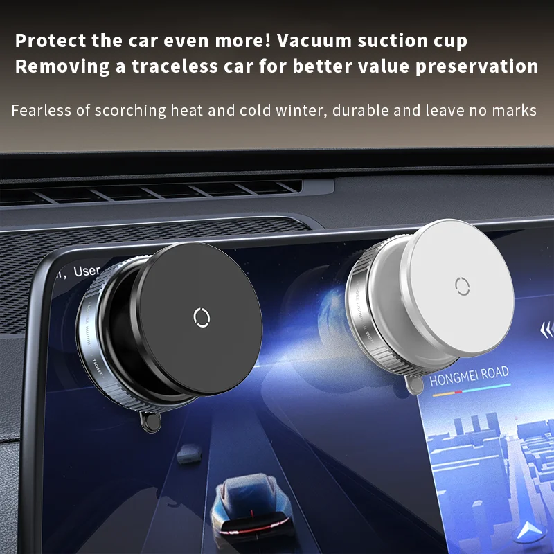 Intelligent Car Mount Mobile Phone Holder Magnetic Black Technology Universal Adsorption Bracket Vacuum Adsorption Stable