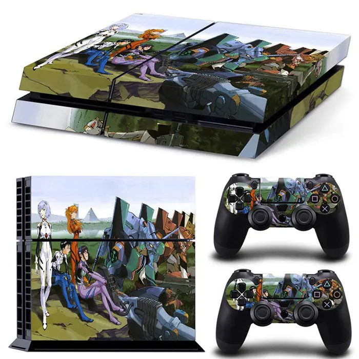 Naruto Gundam Dragon Ball Luffy Anime Vinyl Skin Sticker for PS4 Slim Console and 2 Controllers Decal Cover Game Accessories 