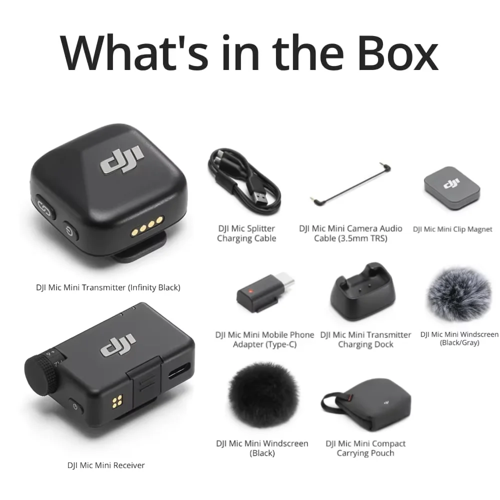 DJI Mic Mini Wireless Microphone with Intelligent Noise