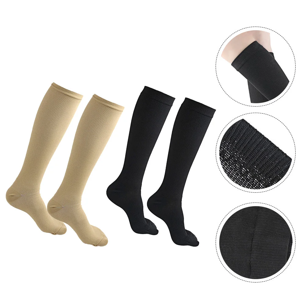 

Support Stockings Outdoor Leg Pressure Compression Socks Women Knee High Soccer Football