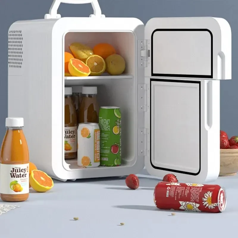 26L Double Door Dual Temperature Electronic Refrigerator 12V/220V Personal Thermoelectric Cooler/Warmer For Food, Home, Office