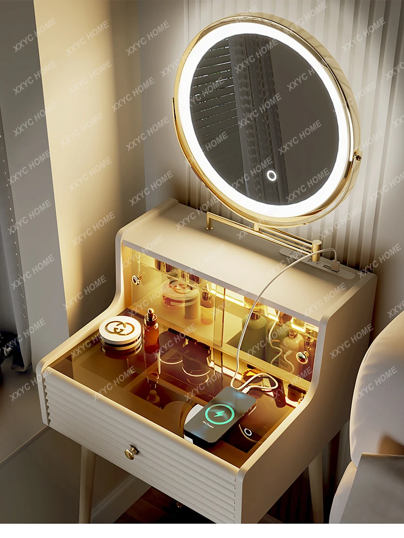 

Dresser Bedroom Modern Simple Small Mini Ultra Narrow 40cm High Sense Makeup Table