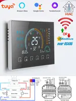 เทอร์โมสแตท WiFi/RS485/Zigbee สำหรับแอร์และฟานคอยล์ยูนิต 3 เครื่อง ควบคุมอุณหภูมิในบ้านระบบท่อ 2/4 สำหรับทำความเย็น/ร้อน ใช้งานร่วมกับ Alexa, Google Home และ Yandex Alice 6