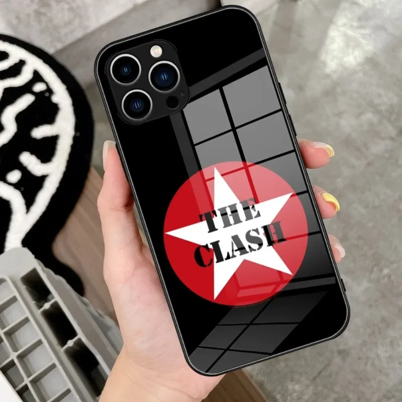 The Clash 'Star Logo' Phone Case Tempered Glass For IPhone 15 14 13 11 12 Pro 8 7 15 Plus X 13 Pro MAX XR XS MINI SE 2020 Covers