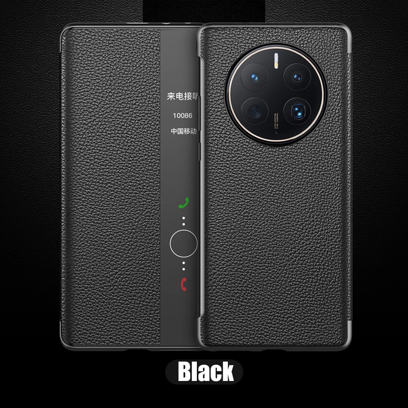 Leather Flip Cover with Smart View and Sleep/Wake Functionality