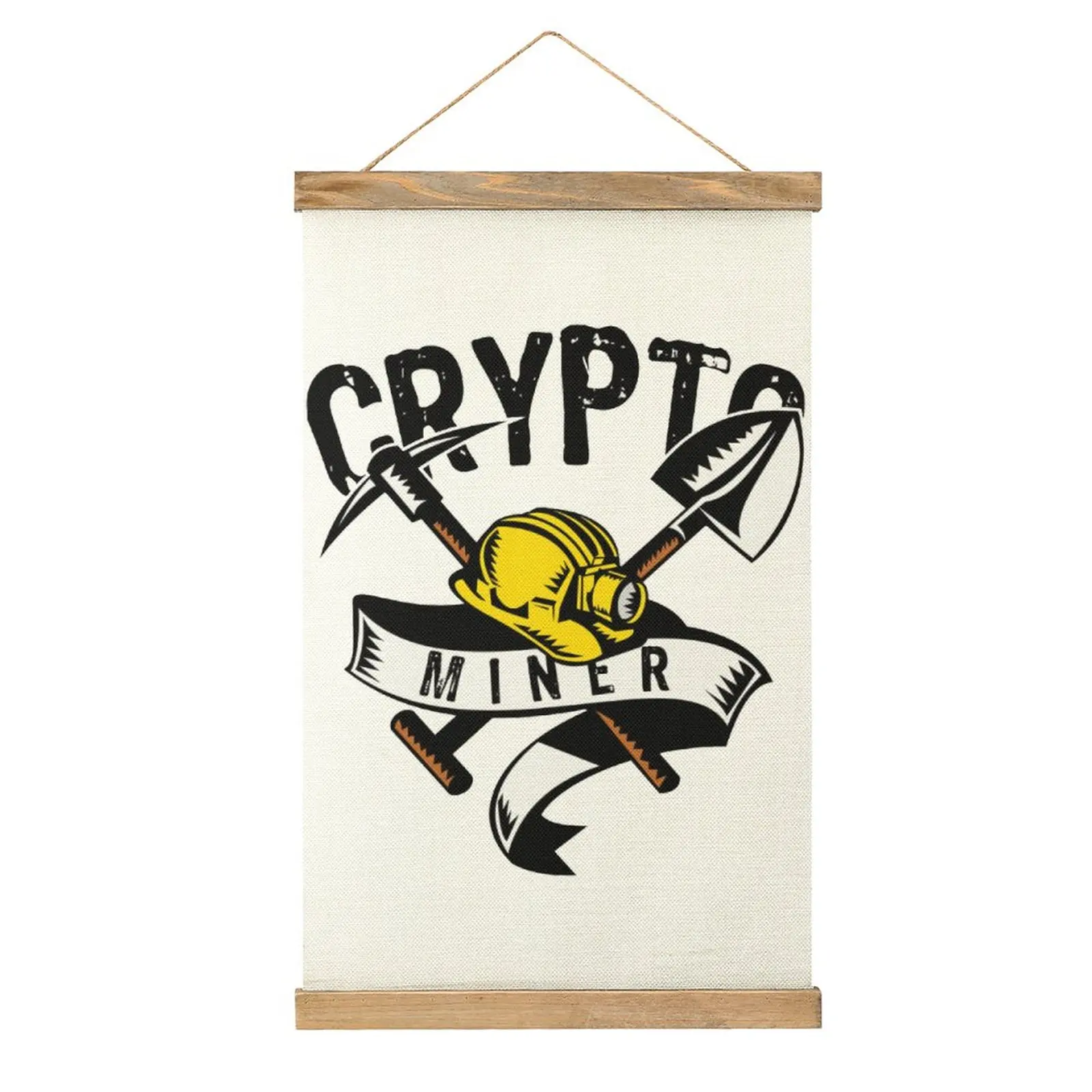 

Crypto Miner Tools Canvas Hanging Picture Vintage Draw Office Wall Decoration Funny Geek Style Decorate