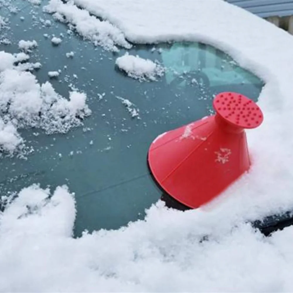 3 Pcs Magical Ice Scrapers for Car Windshield, Round Snow Scraper with  Funnel, Cone-Shaped Car Snow Remover, Car Window Scraper for Ice & Snow,  Car