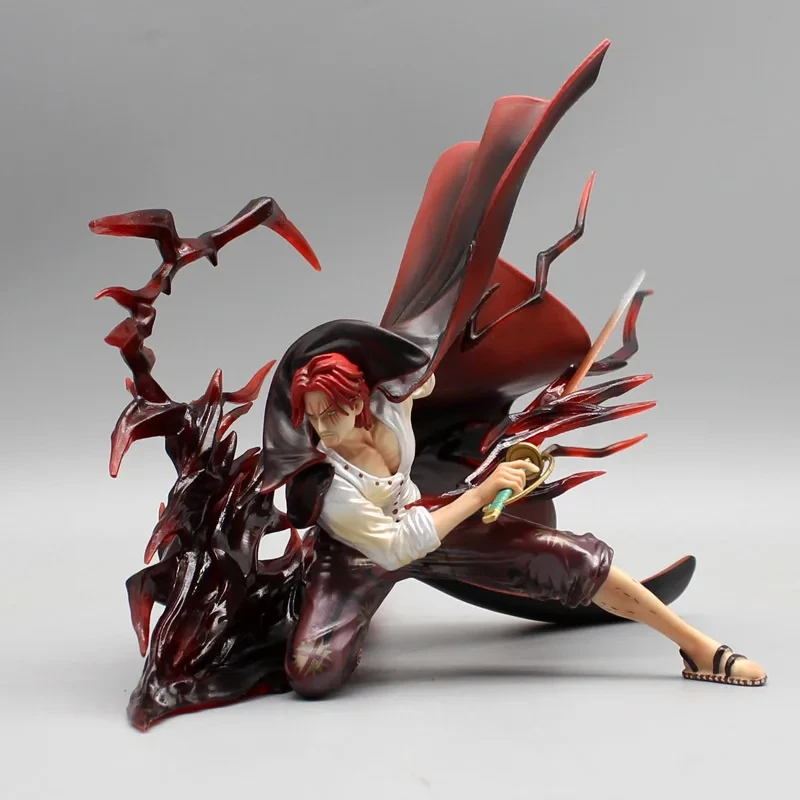 

16cm Anime One Piece Red Hair Shanks Figure GK Four Emperors Manga Statue Pvc Action Figurine Collectible Model Toy Gift