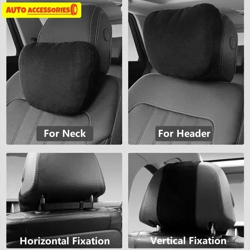 Maybach Design S Class Ultra Soft Natrual Car Headrest Neck Seat Cushion Headrest Covers For Mercedes-Benz BMW Audi Toyota Honda