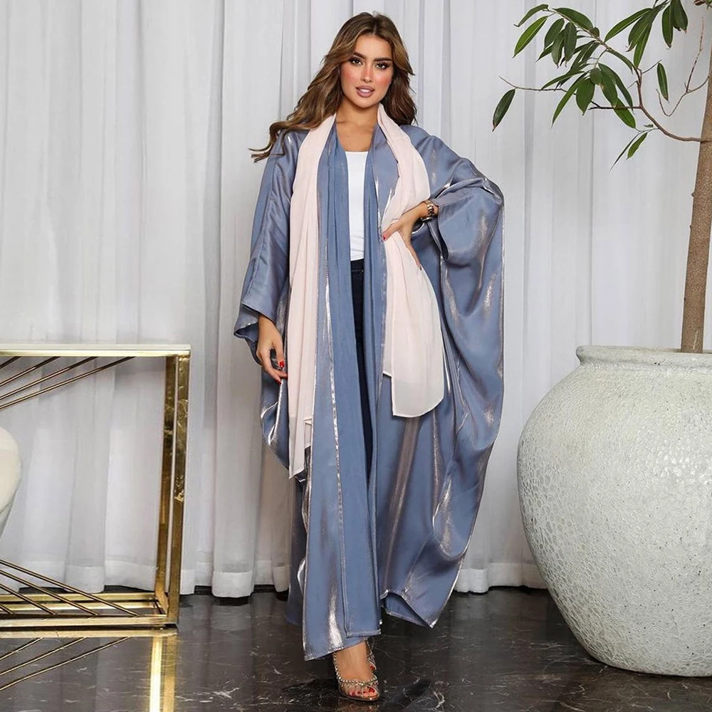 MD Long Sleeve Abaya Dubai Turkey Muslim Hijab Dress Loose Boubou Elegant Ladies Islamic Clothing 2023 Party Gown Kaftan Robes