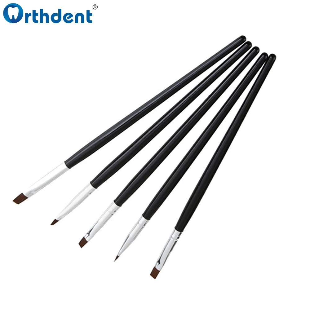 Dental Resin Brushes 5 Pcs Dentistry Shaping For Adhesive Porcelain Teeth Composite Cement Adhesive Dentist Oral Tools