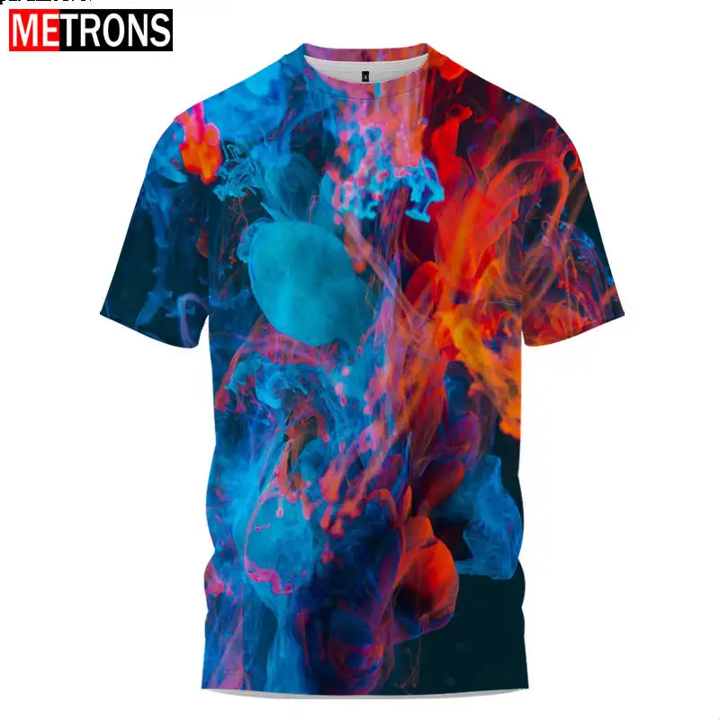 

Hip Hop Funny Men's T-Shirt Short Sleeve 3D Print Color Vintage Fashion Youth Fashion Summer Round Neck Fashion Breathable Top