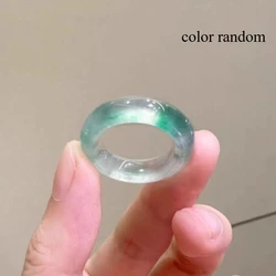 Elegant Green Floral Ring - Sleek Unisex Design (Green)