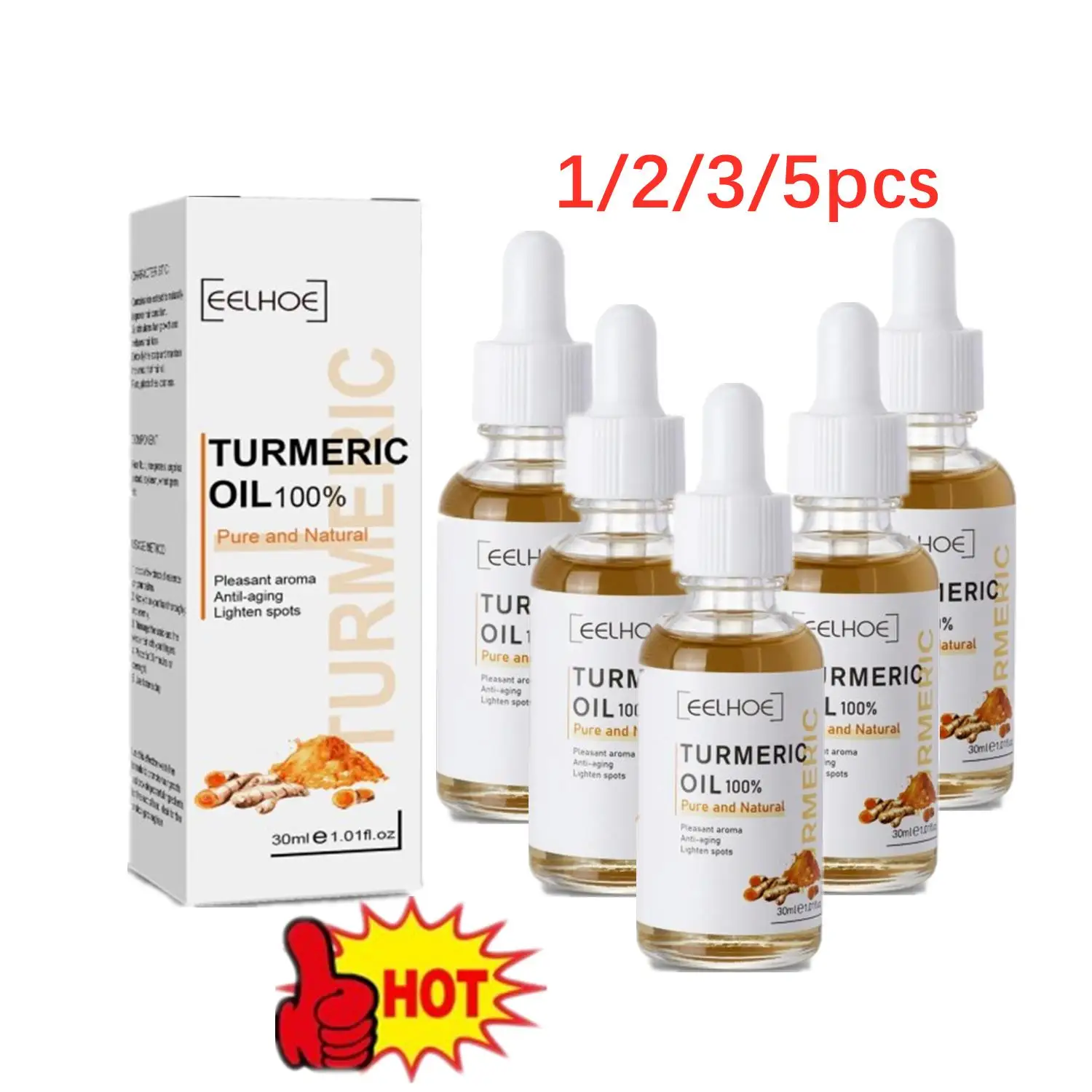 1/2/3/5pcs 30ml Turmeric Freckle Whitening Serum Curcumin Oil Brighten Fade Dark Spot Removal Pigment Correcting Natura Siberica 5pcs 30ml turmeric freckle whitening serum curcumin oil brighten fade dark spot removal pigment correcting natura siberica