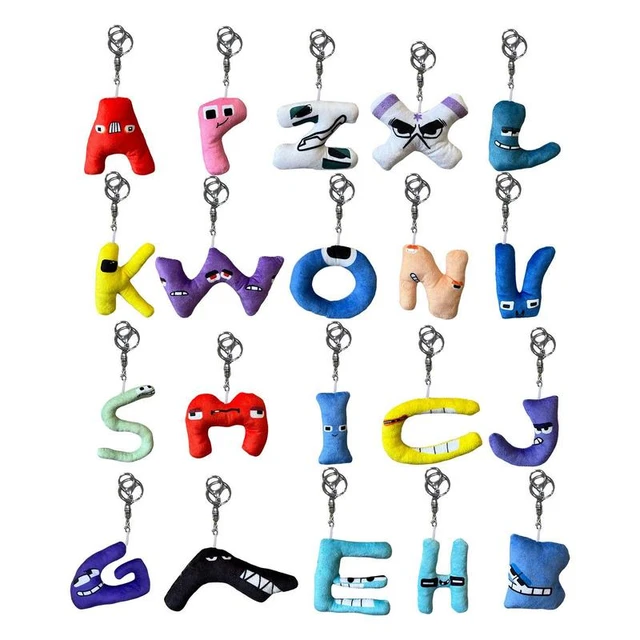 Alphabet Lore Plush Keychain Car Pendant Rear View Mirror