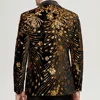 Men's Gold Sequin Blazer Jacket Men 2023 Fashion Slim FIt One Button Dress Suit Blazer Male Party Wedding Stage Costume Homme 5