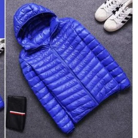 Autumn Winter Ultra-thin Velvet Cotton Clothes Men Stand Collar Short Size Trendy Slim Fit Outerwear