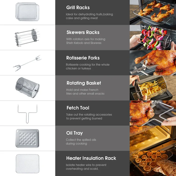 Oil Free Air Fryer Oven 12L 1500W Smart Electric Frying Pan Electric Air Fryer LED Touchscreen Deep Nonstick Basket Fryers