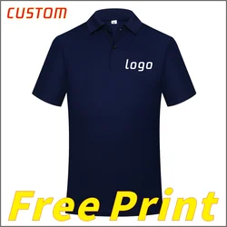 Leisure POLO shirt custom printed icon logo summer lapel short sleeve embroidery personalized breathable work clothes