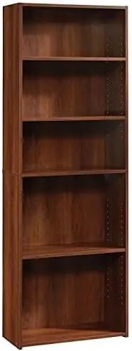 

5-Shelf Bookcase, Brook Cherry Finish Bogg bag charms Cloth hanger Under desk cable management Broom holder Organizador de gorra