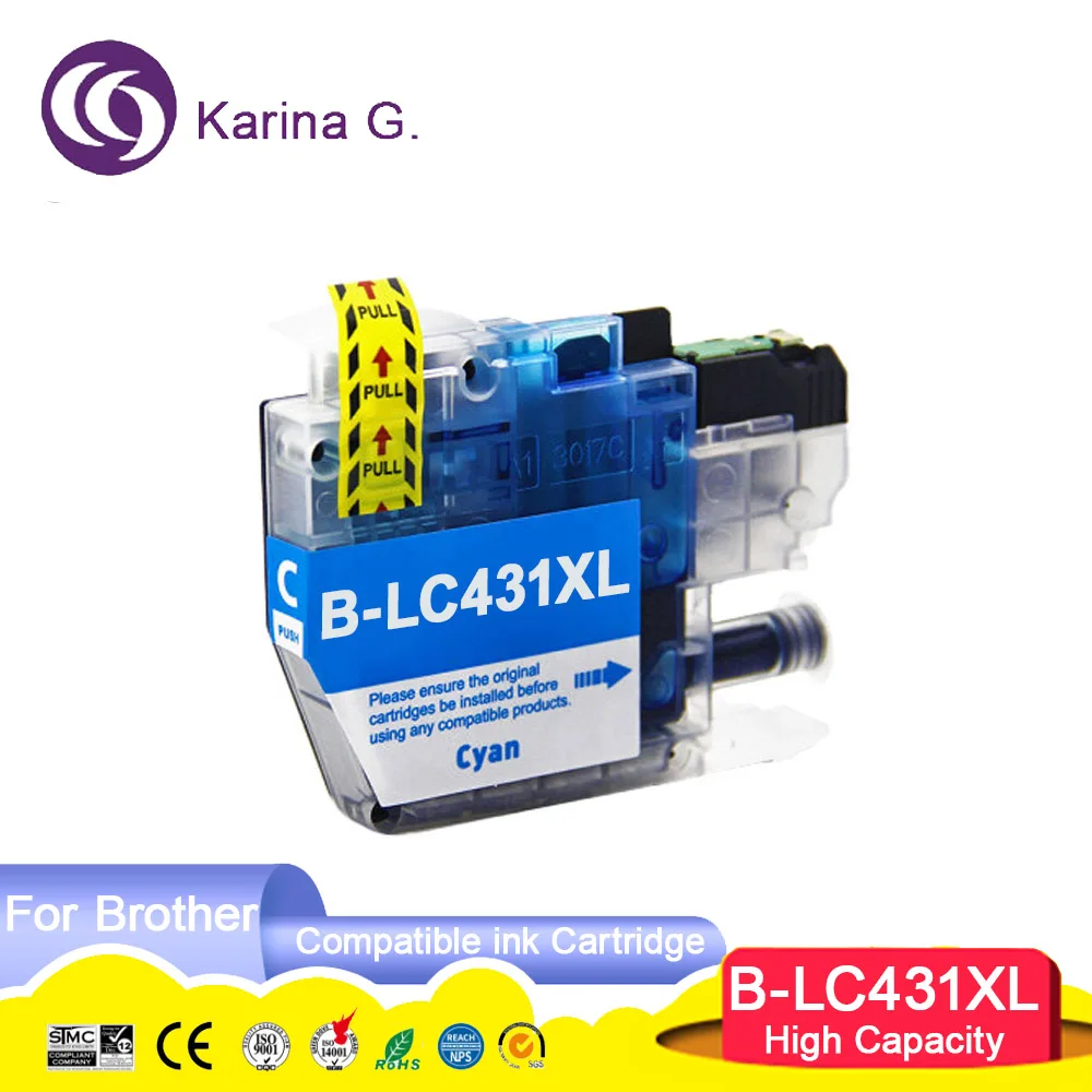 High capacity LC431XL 431XL LC431 Compatible Ink Cartridge For  DCP-J1050DW,DCP-