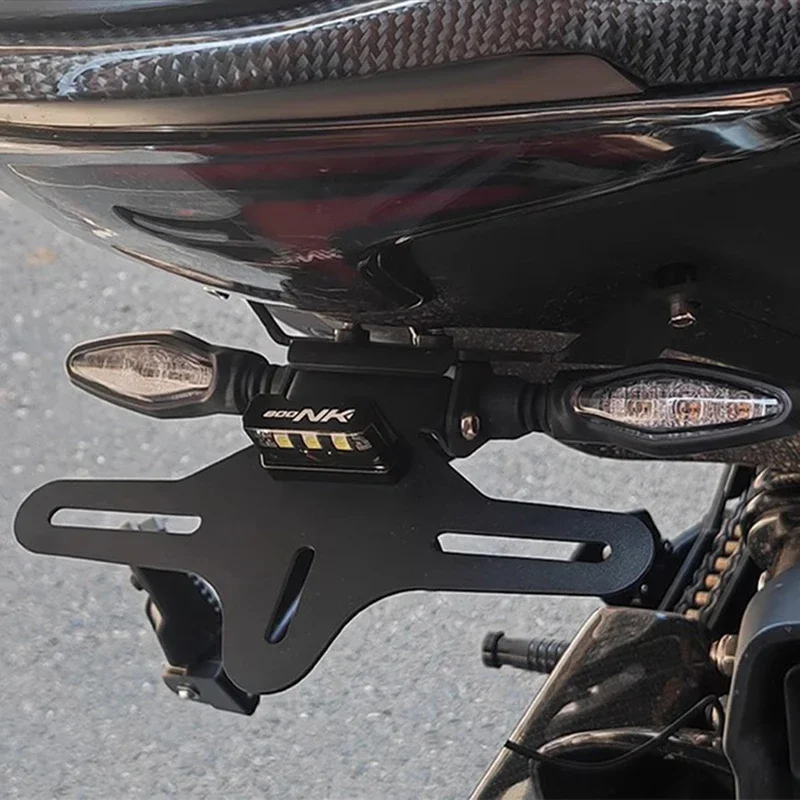 CFMOTO CF800NK 800NK 800 NK 2023 오토바이 후면 접이식 짧은 테일 스톡 라이센스 플레이트 라이트 Tailstock 홀더 브래킷 키트