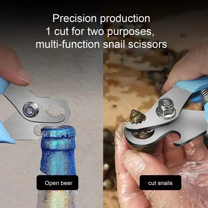 Stainless Steel Kitchen Scissors Professional Non-slip Snail Scissors Cutter Escargot Clippers Food Shears Escargot Tail Removal