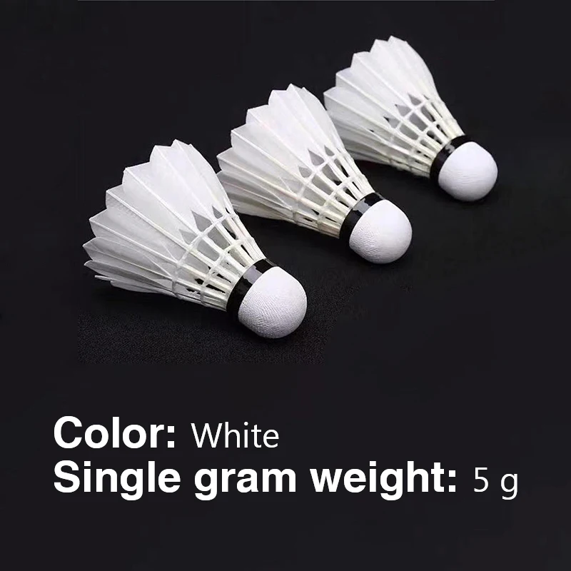 1pc Badminton Shuttlecock King White Goose Feather Badminton Shuttlecock Training Sports Speed 76 77 Durable Badminton Ball