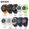 SANDA Brand G Style Ladies' Watches 50M Waterproof Outdoor Sports Military Quartz Watch For Women LED Digital Wristwatch Clock 5
