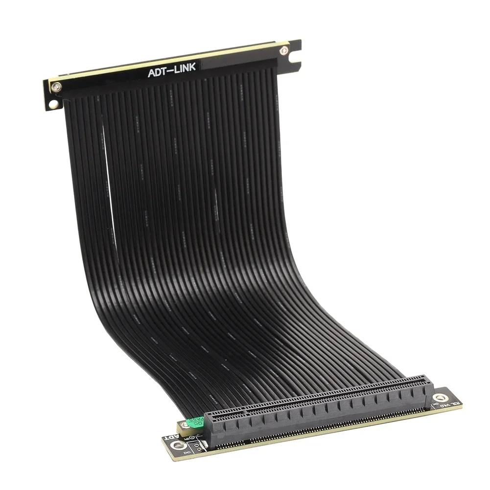 Cabo Blindado da Extensão da Placa Gráfica do Riser Rtx 3.0 de Pcie 3060 X16 da Velocidade Completa Único Reverso 90 Graus Gpu para o Chassi de Atx - Imagem 5