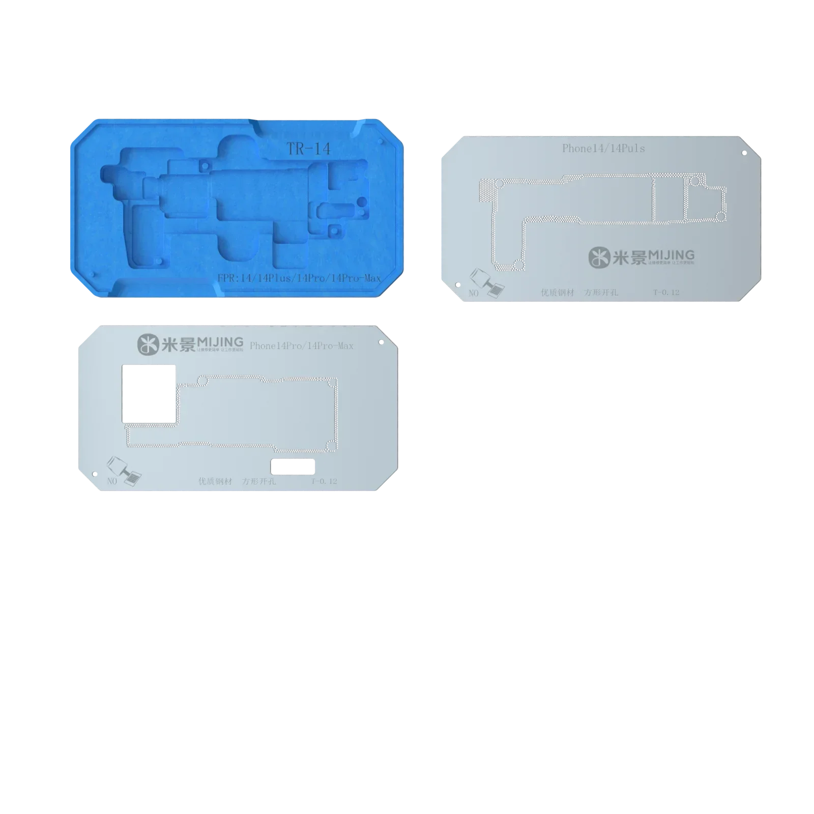 Mijing Z20 Pro Reballing Stencil Fixture kits iPhone X-17 Pro Max Motherboard Middle Frame Planting Tin Platform hand Tools