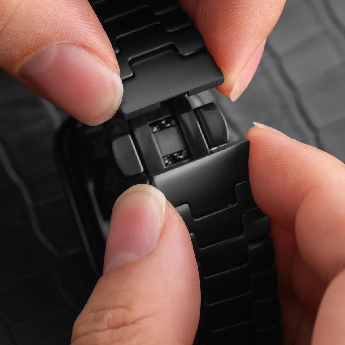 Luxury Titanium Strap with Metal Folding Clasp