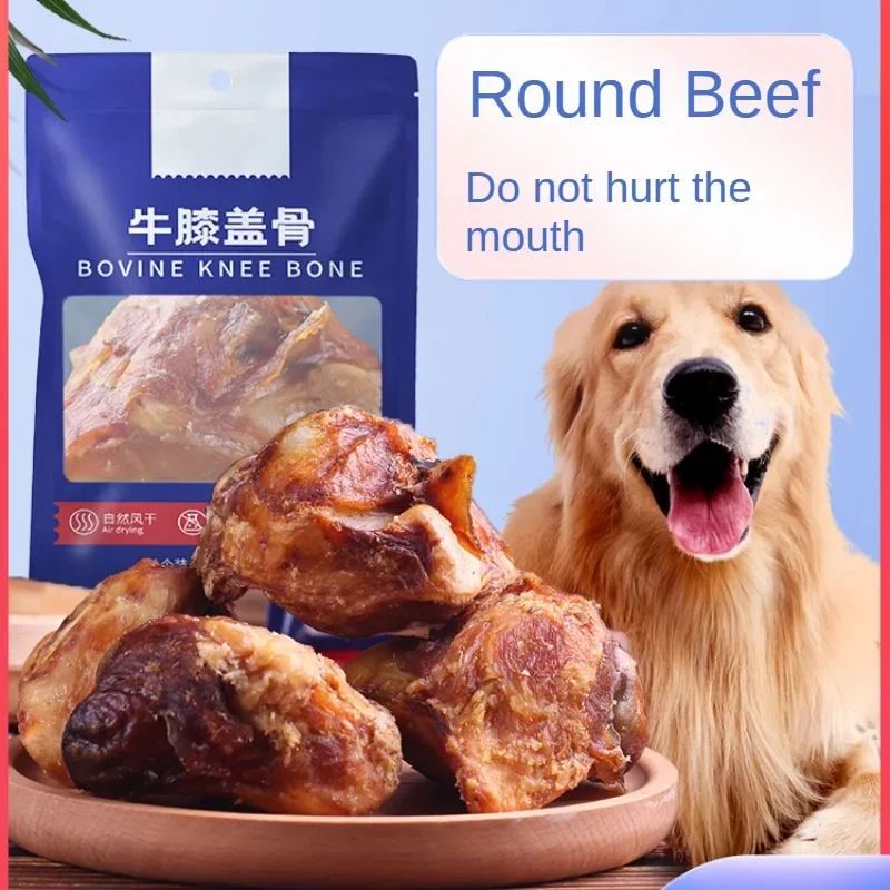 Dog Snacks Dried Beef Kneecaps Pet Snacks Dog Teething Stick Interactive Reward Training Treats Chewing Training dog snacks