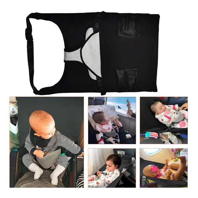 Airplane Bed for Baby Portable Plane Seat Foot Rest Extender Breathable Comfort Hammock Must Have for Flights Car Sleep Crib 3