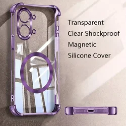 Custodia morbida trasparente, antiurto, magnetica con ricarica wireless