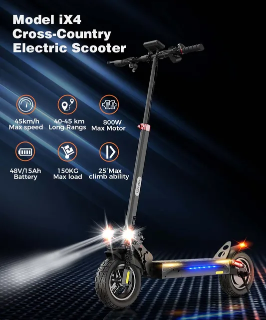 Trottinette Electrique Adulte iScooter iX5 48V 1000W 40-45Km Tout Terrain  Charge maximale 150 kg - Cdiscount Sport