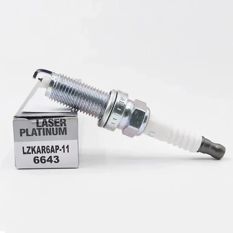 LZKAR6AP-11 6643 플래티넘 점화 플러그, 닛산 캐시카이 X-트레일 미크라 라페스타 큐브, 마치 노트 NV200 리비나 LZKAR6AP11 용, 4 개, 6 개