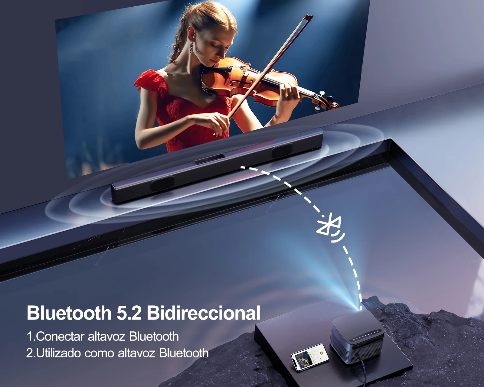 【Auto Focus/Keystone】 Proyector Android TV WiFi Bluetooth 1080P Full HD  Nativo, 20000 Lúmenes TOPTRO Proyector 4K Soporte, Proyector Cine En Casa  para Teléfono/TV Stick/PS5 USB HDMI AV : : Electrónica