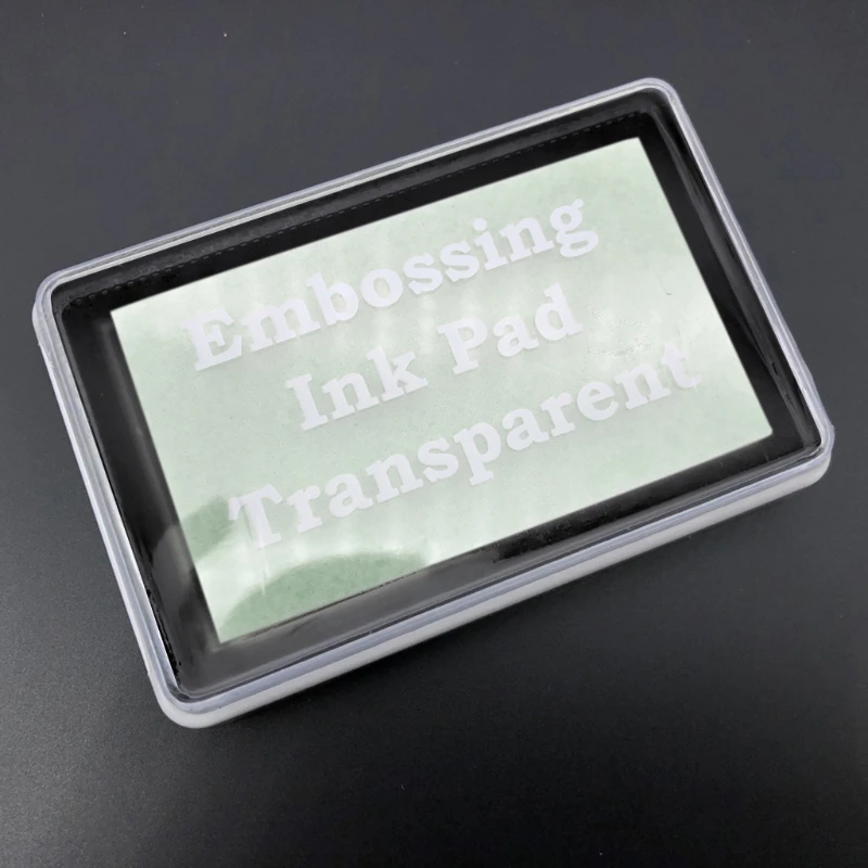 1 Pc Embossing Ink Pad Transparent Stamp Inkpad for DIY Planner Scrapbooking Daily Card Making embossing stamps ink stamp pad