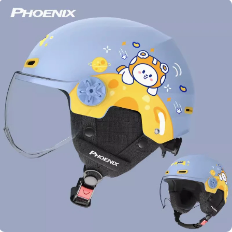 

3C Certification Electric Car Bike Motorcycle Open Face Helmet Casco Per Bambini Child Helmet Safety Light Kids Helmet Boy Girl