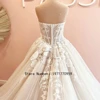 Strapless Glitter Wedding Dress ForPrincess A Line Lace 2024 New Applique Elegant Bridal Gowns Zipper Back Robe De Mariée 3