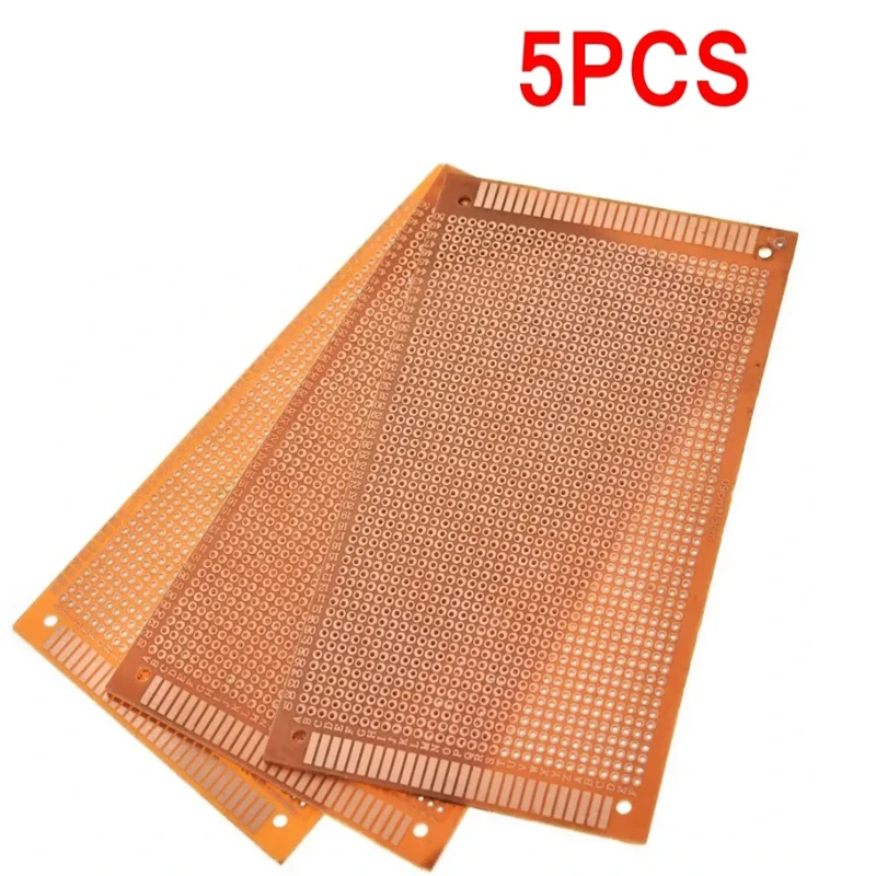 5pcs 9x15cm Universal PCB Board Yellow Single Sided PCB Printed Circuit Board for Arduino