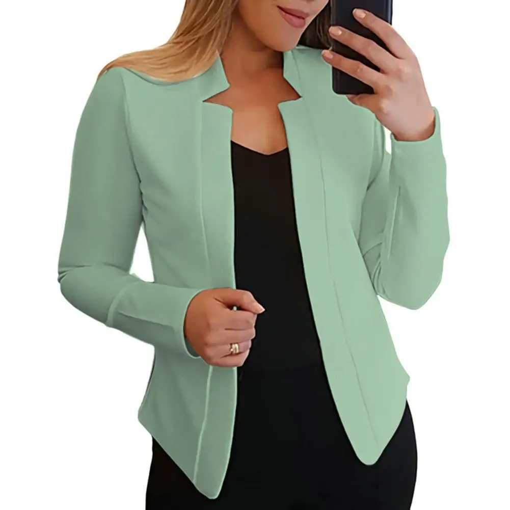 

Long Sleeves Solid Color Slim Fit Women Blazer Office Work Outerwear Women's Jacket Blazer For Women Clothing
