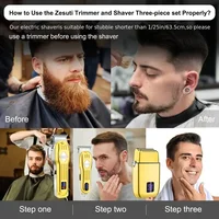 RUCHA Hair Clippers For Men T-Blade Nose Hair Trimmer Foil Shavers For Men Barber Kit 4 In 1 Professional Men Hair Clippers 2