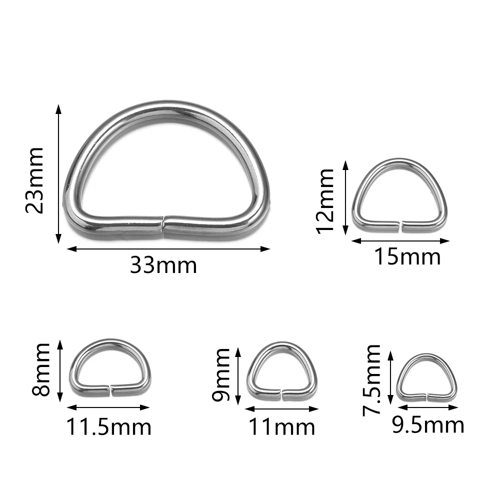 100/200pcs D Shape Spring Ring Openable Leather Bag Handbag Strap Buckle  Connect Keyring Pendant Dog Chain Clasp Clip Carabiner - AliExpress