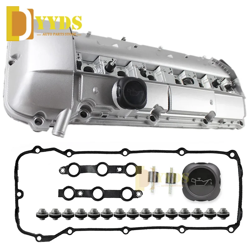 Aluminum Valve Cover w/Gasket & Cap M52/M54 2.5L 3.0L 11121432928 