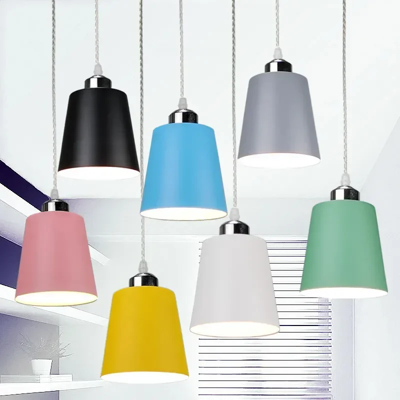 

New Nordic Color Creative Lighting Post-iron Modern Minimalist Home Interior Chandelier Guest Restaurant LED Lighting Fixtures