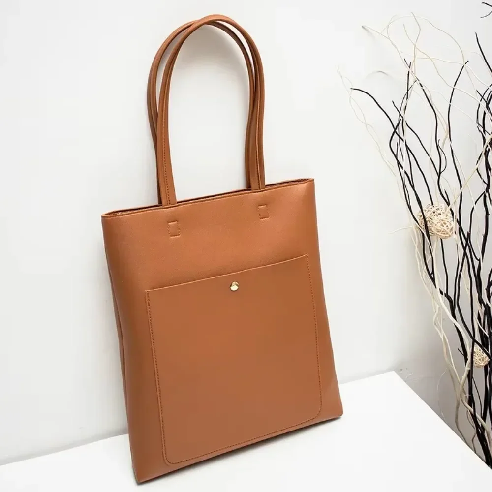 Fashion Tote Bags Women's Bags Solid Color Niche Design Axillary Bag Leisure Versatile High Capacity Trend Commuter Shoulder Bag