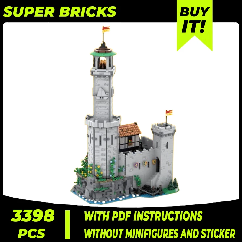 

Medieval Model Moc Building Bricks Lighthouse Lion Warrior's Castle Technology Modular Block Gift Christmas Toy DIY Set Assembly