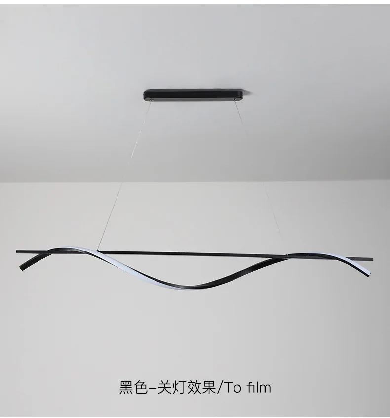 Sala de Estar Minimalista Metal Pingente Linear Preto Interior Quarto Móveis Lampadario Lustres Hx50nu Luz 11 Computers & Electronics